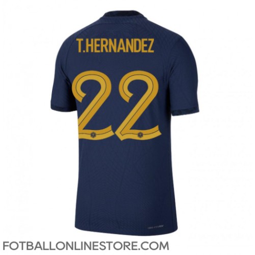 Billige Frankrike Theo Hernandez #22 Hjemmetrøye VM 2022 Kortermet